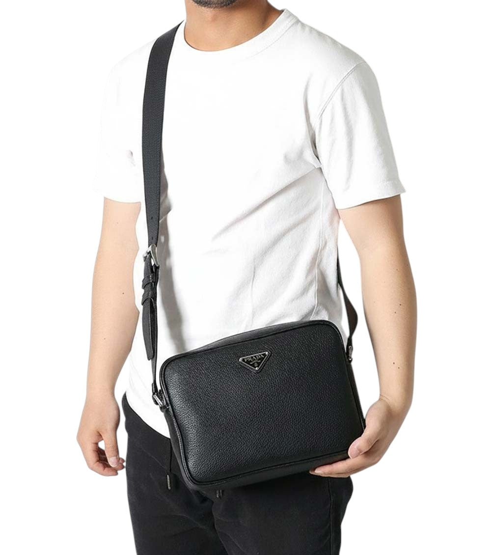 Black Logo Medium Messenger Bag 5