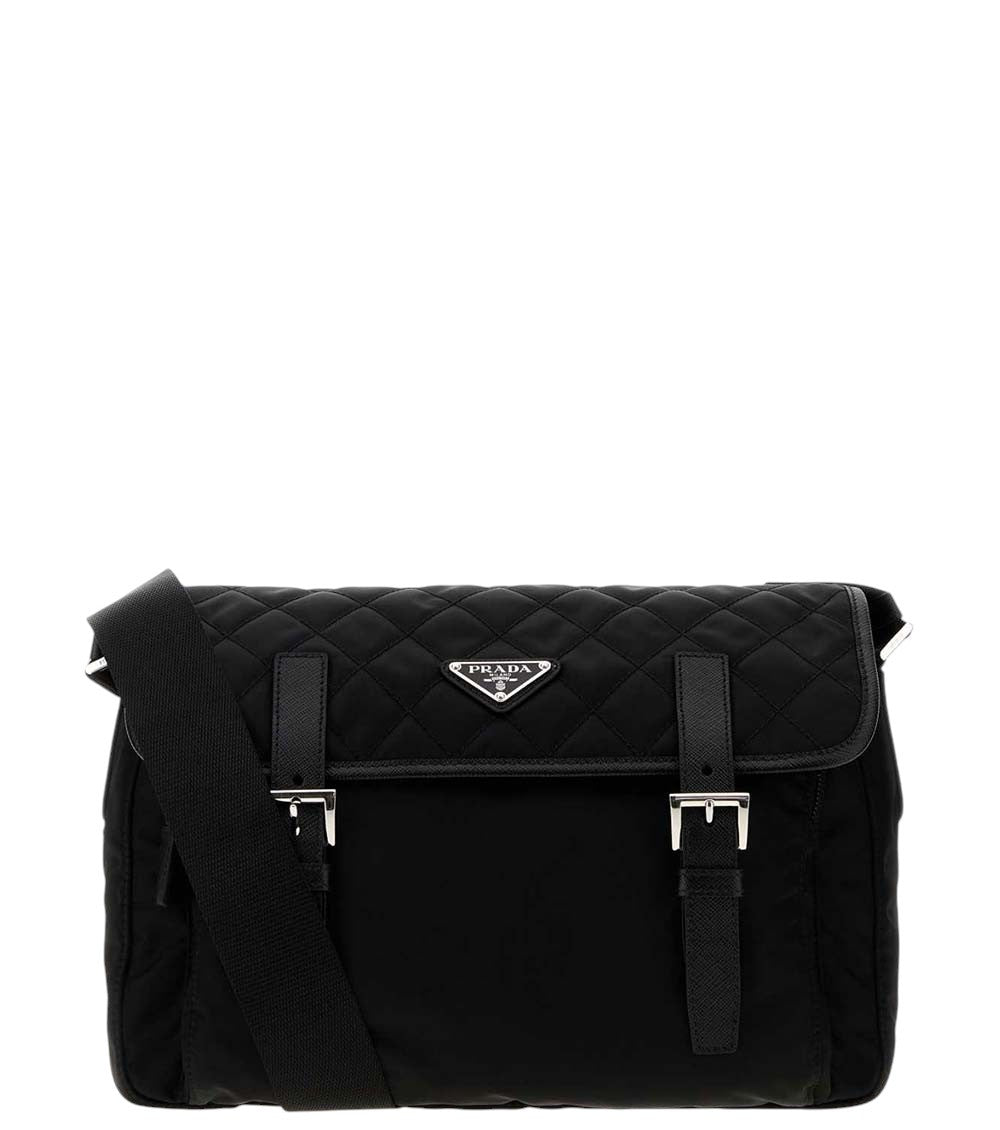 Black Logo Medium Shoulder Bag 1