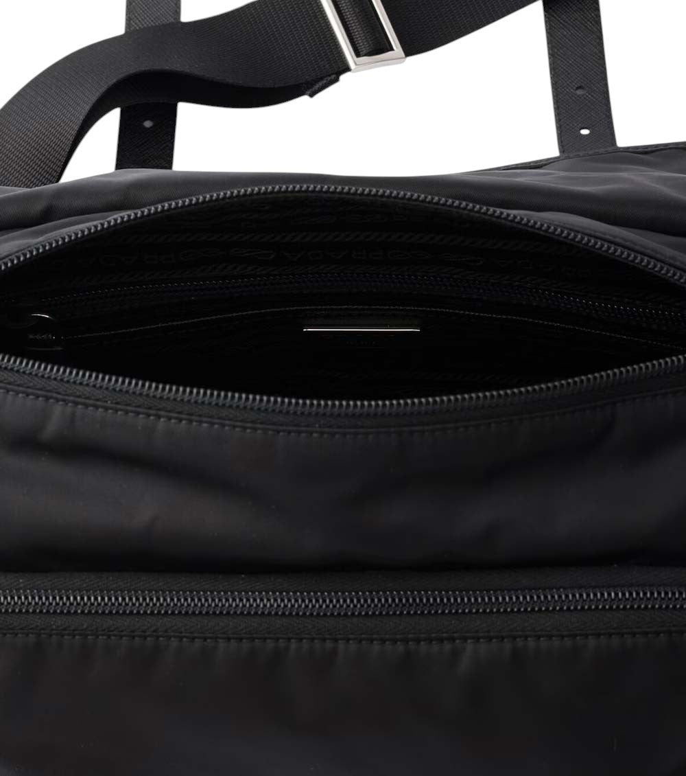 Black Logo Medium Shoulder Bag 4