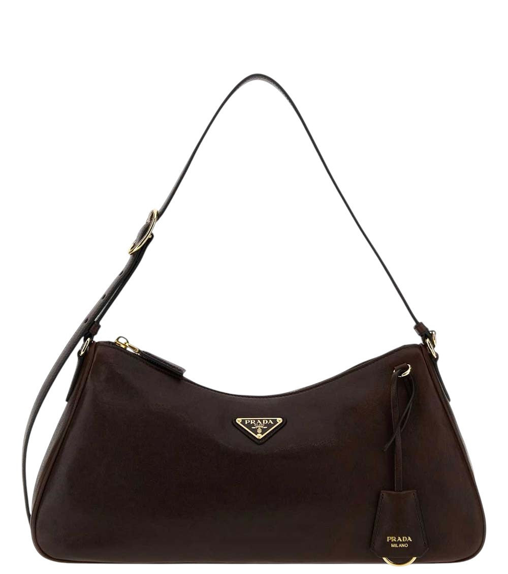 Brown Logo Large Shoulder Bag 1