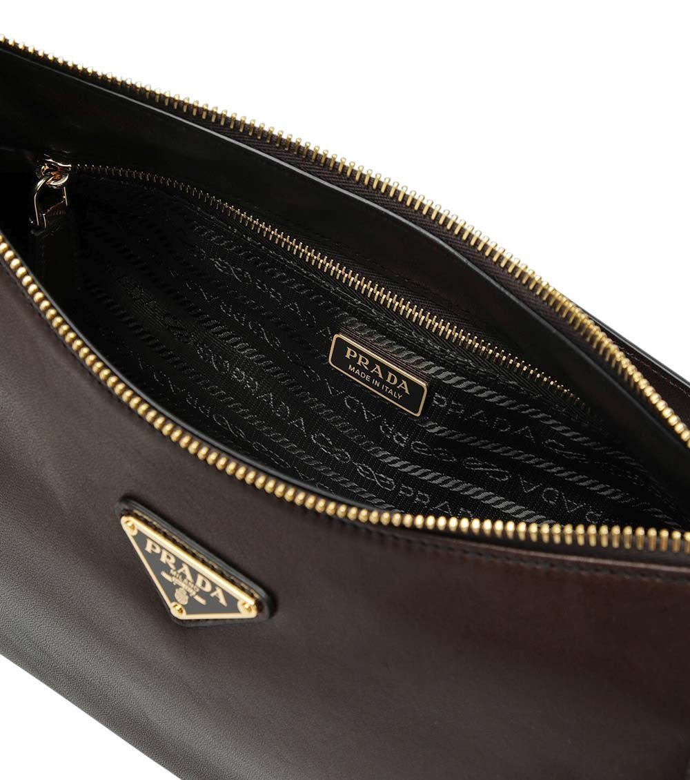Brown Logo Large Shoulder Bag 4