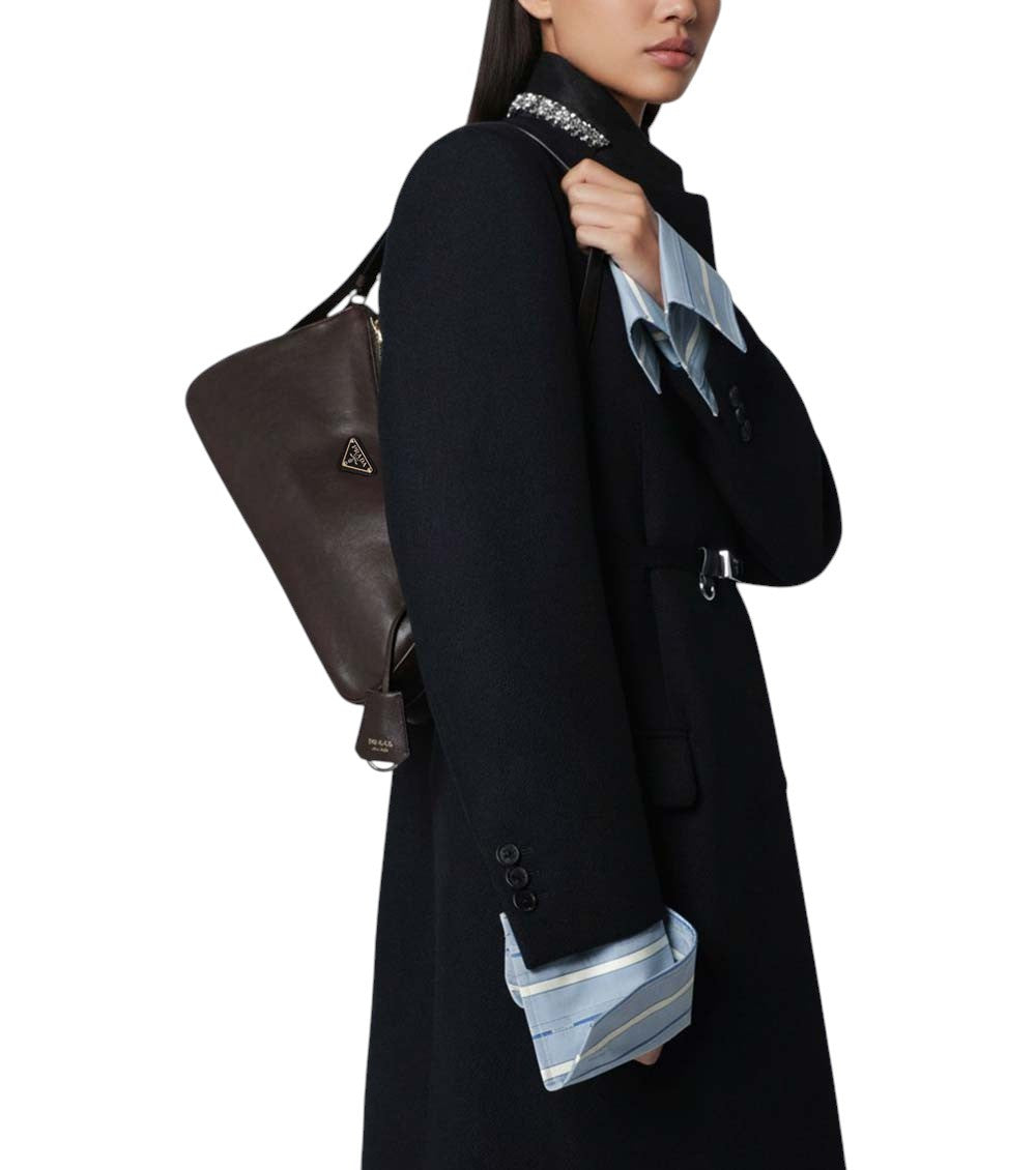 Brown Logo Large Shoulder Bag 5