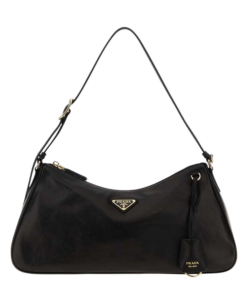 Black Logo Large Shoulder Bag 1