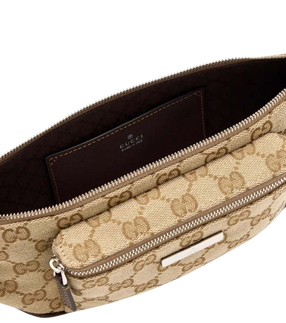 Beige Logo Small Crossbody Bag 4