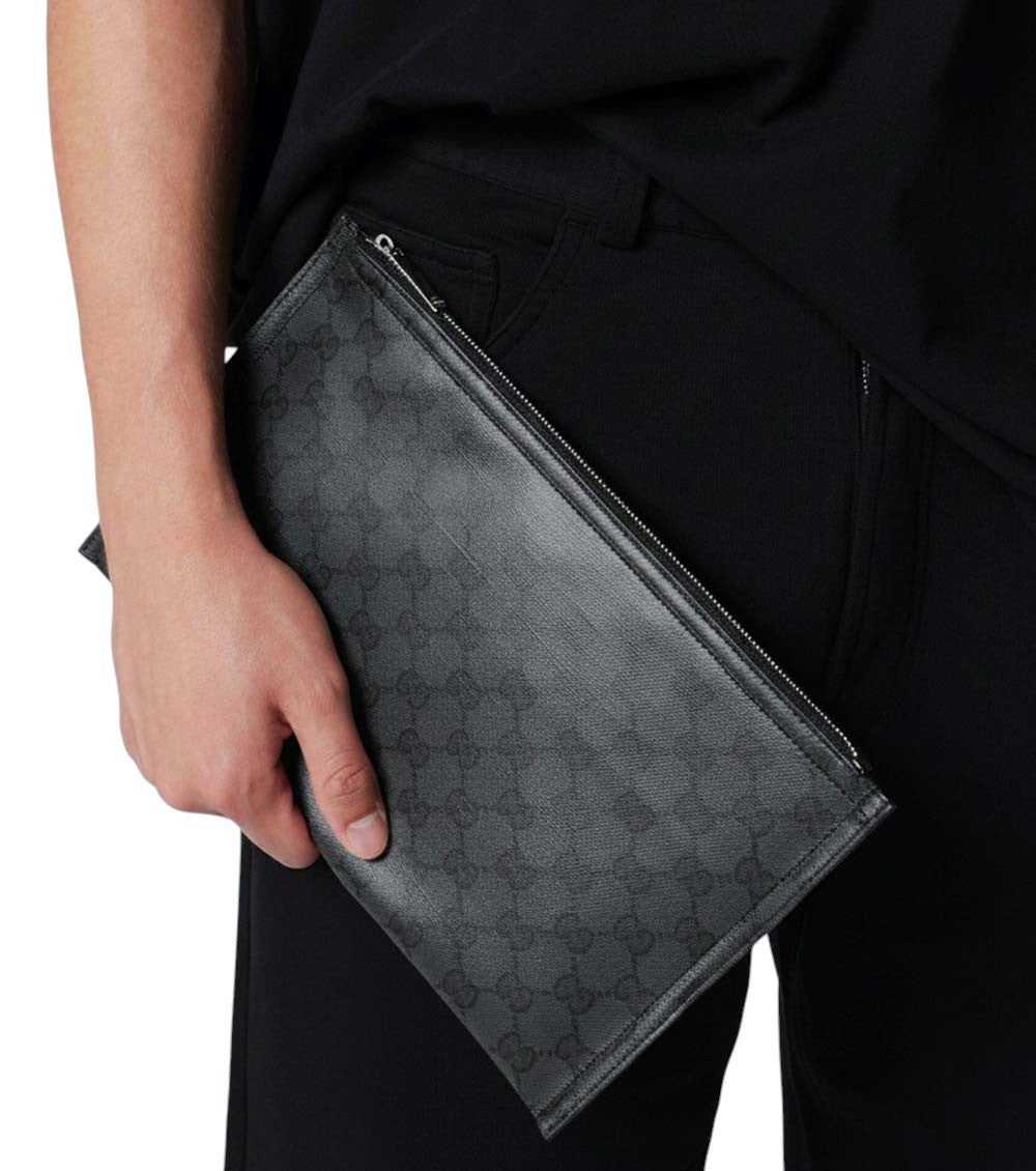 Black GG Medium Clutch 5