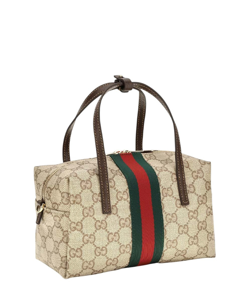 Beige GG Mini Duffle Bag 3