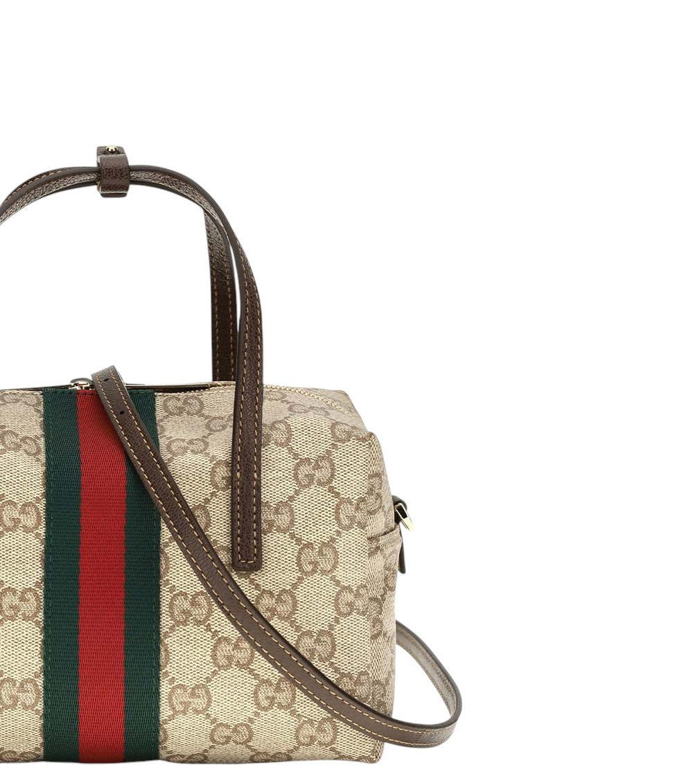 Beige GG Mini Duffle Bag 4