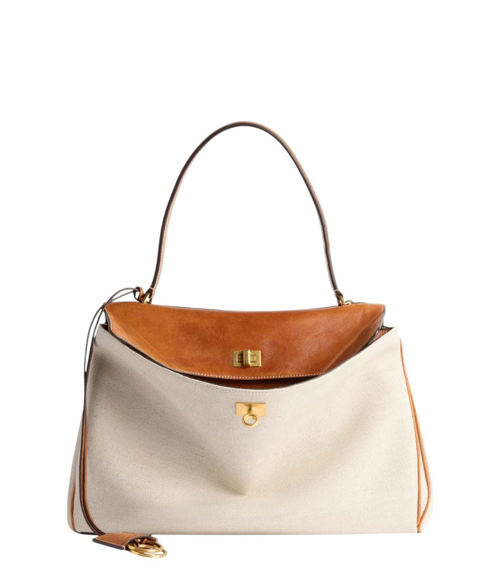 Beige Rodeo Medium Shoulder Bag 1