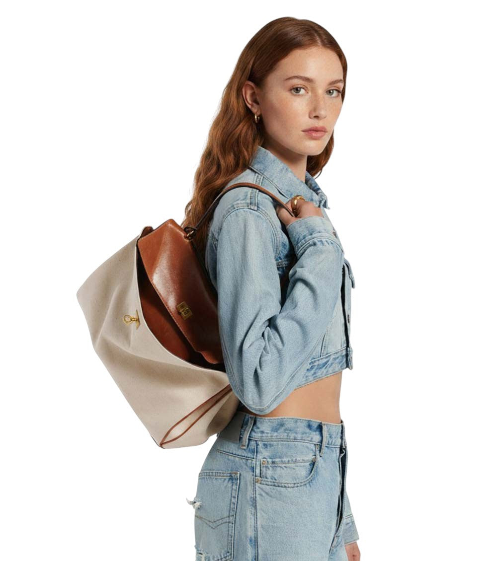 Beige Rodeo Medium Shoulder Bag 4