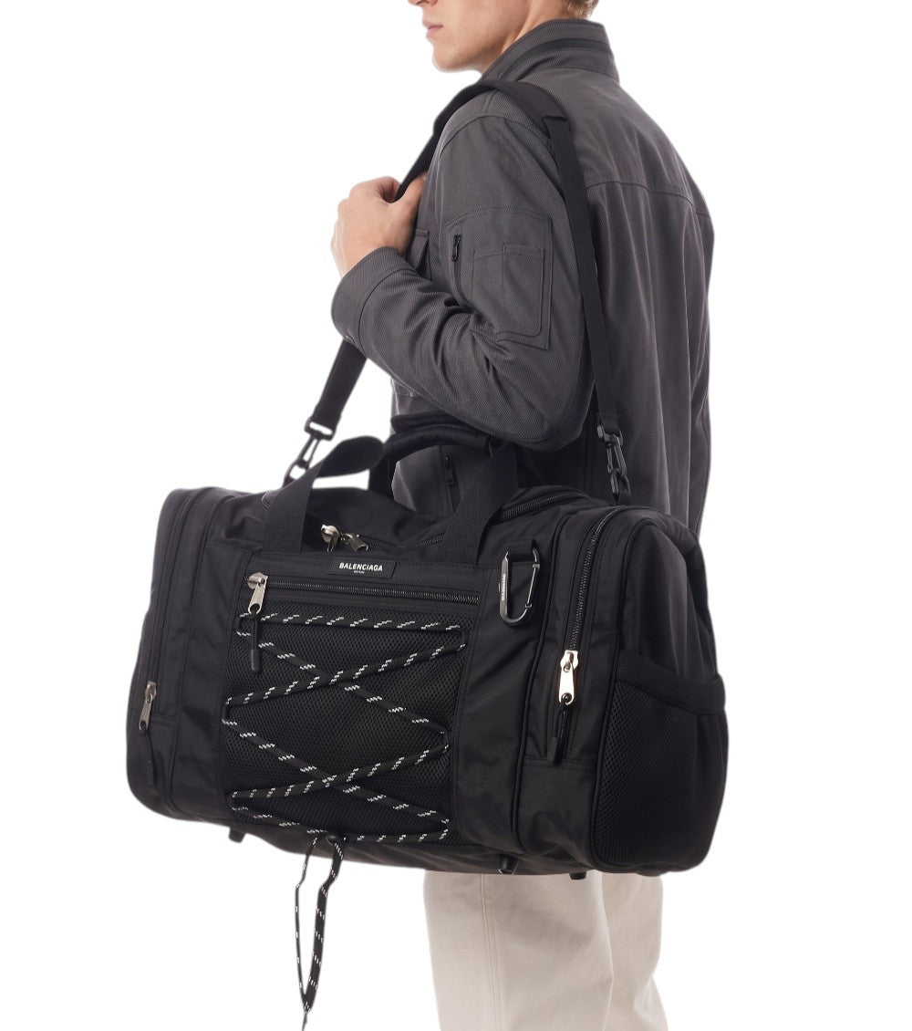 Black Logo Large Duffle Bag 5