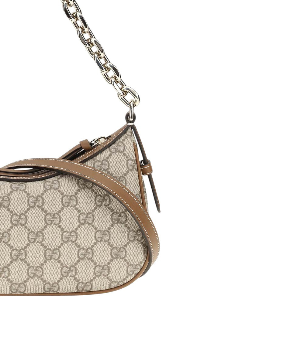 Beige GG Emblem Small Shoulder Bag 3