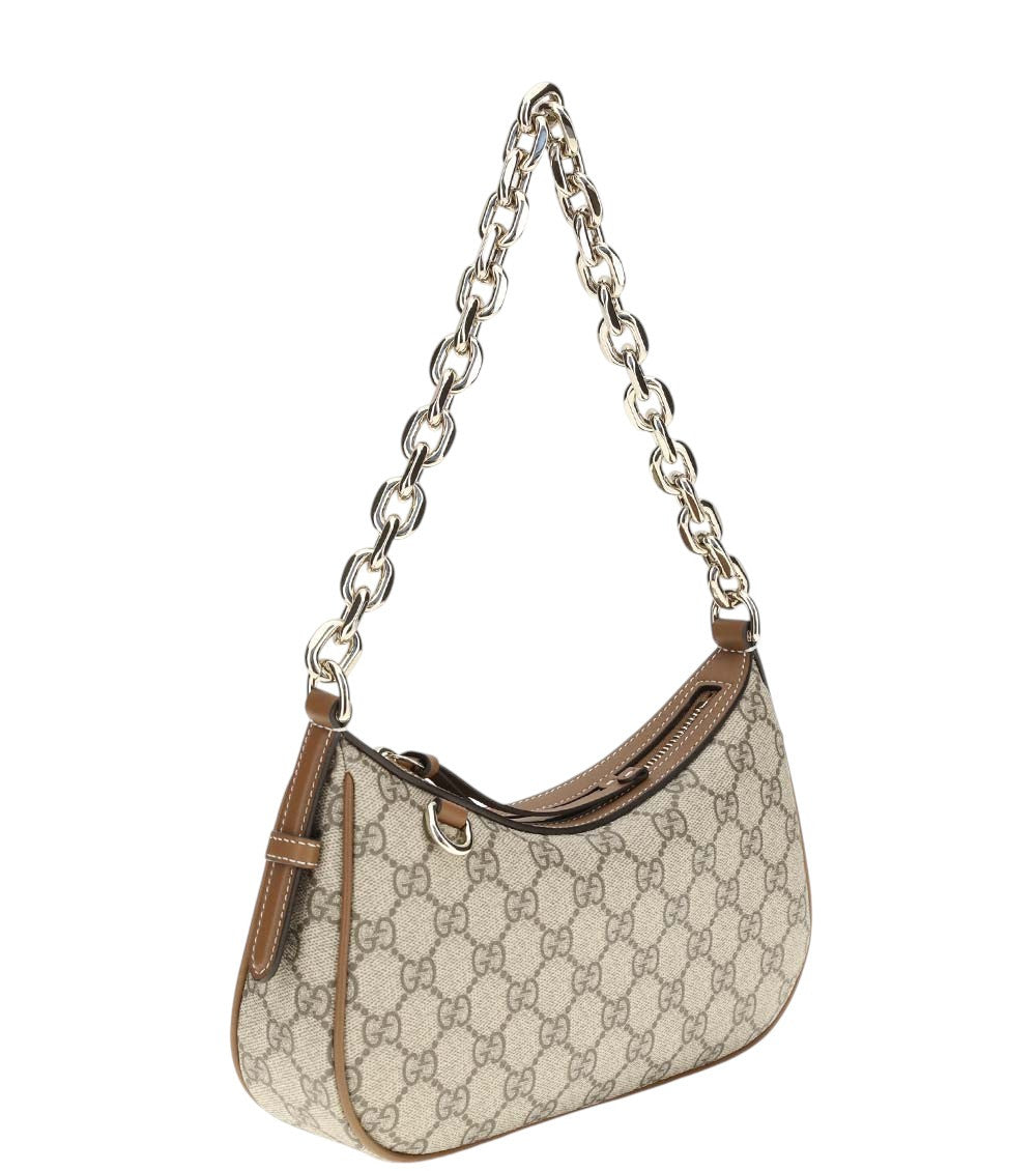 Beige GG Emblem Small Shoulder Bag 4