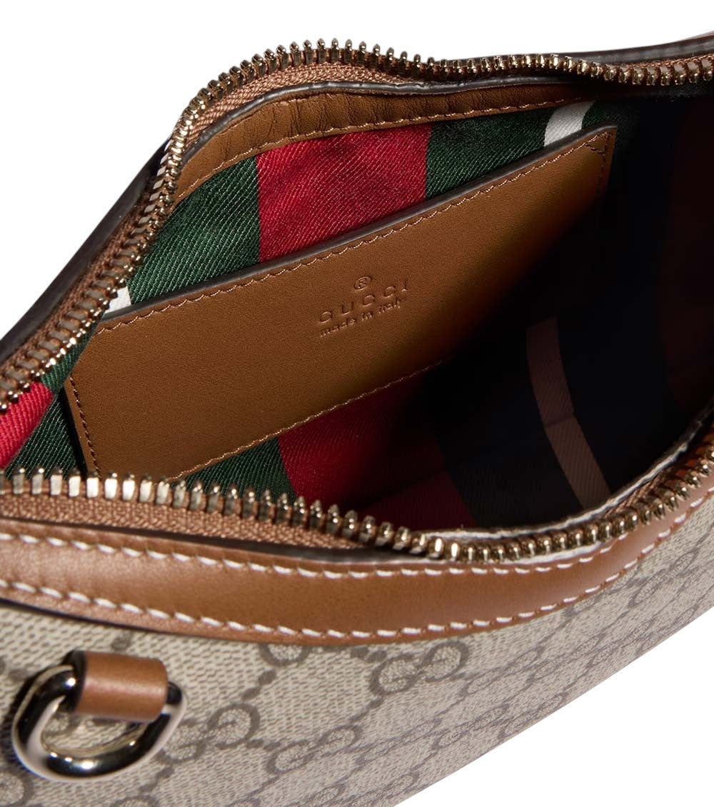 Beige GG Emblem Small Shoulder Bag 5