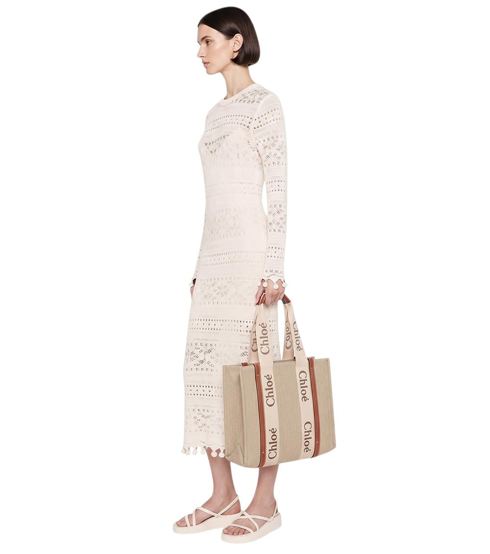 Beige Woody Large Tote 5
