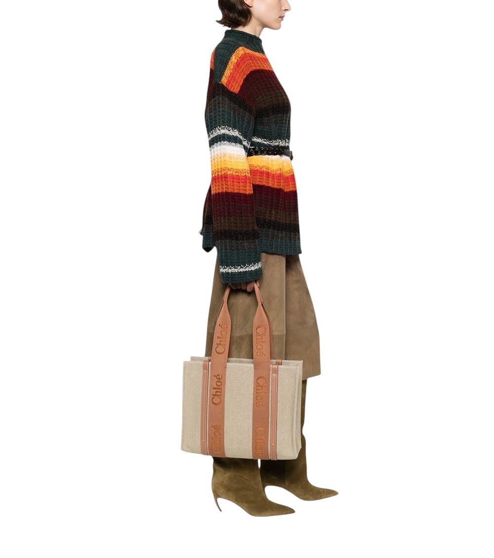 Beige Woody Large Tote 5