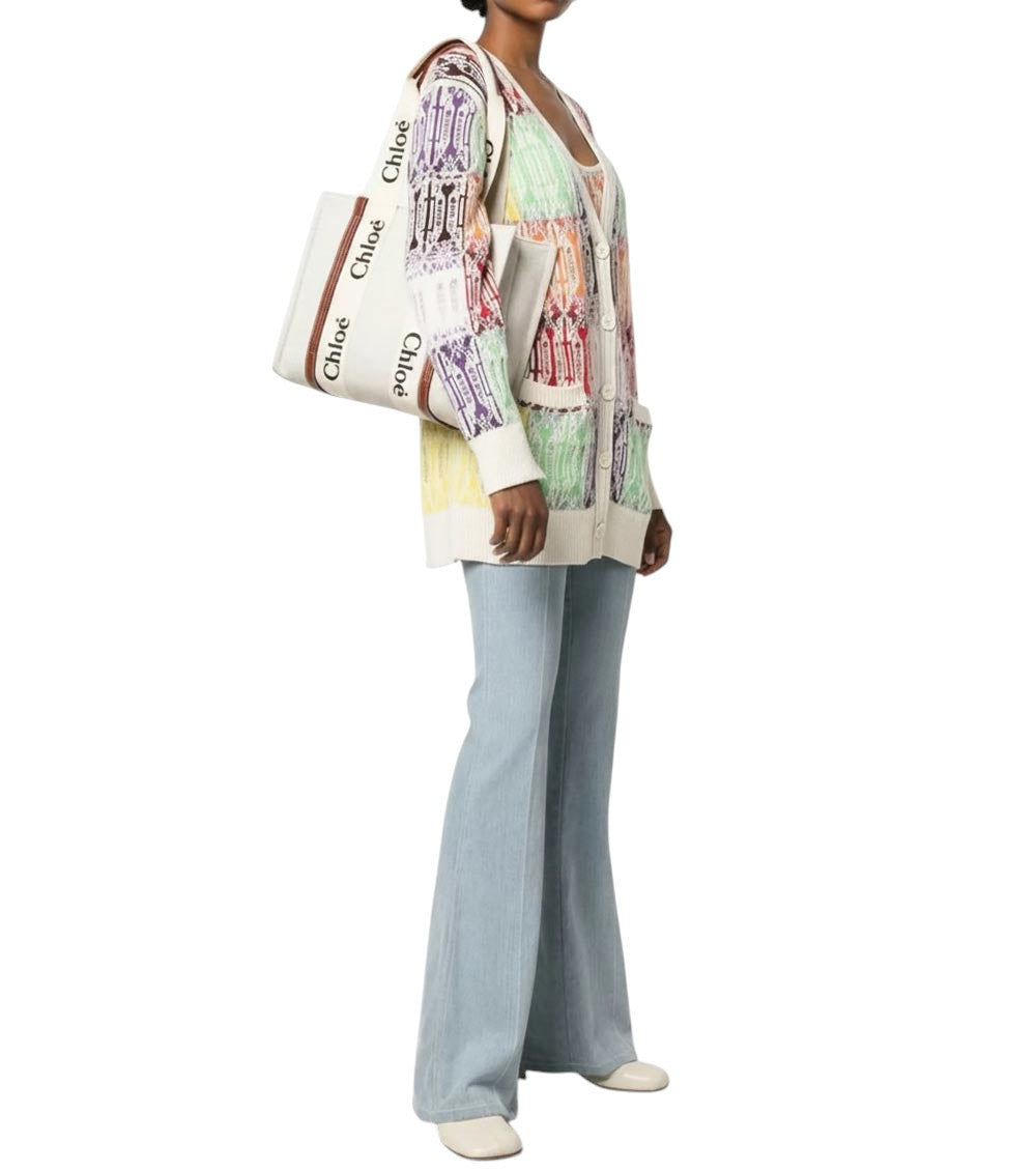 Beige Woody Large Tote 7