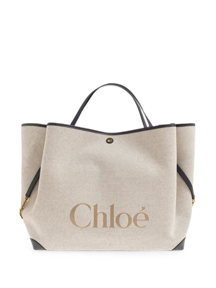 Beige Clover Large Tote 1