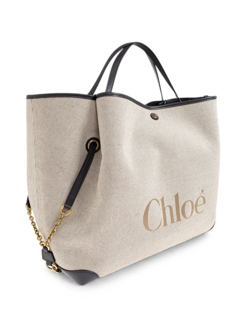 Beige Clover Large Tote 2