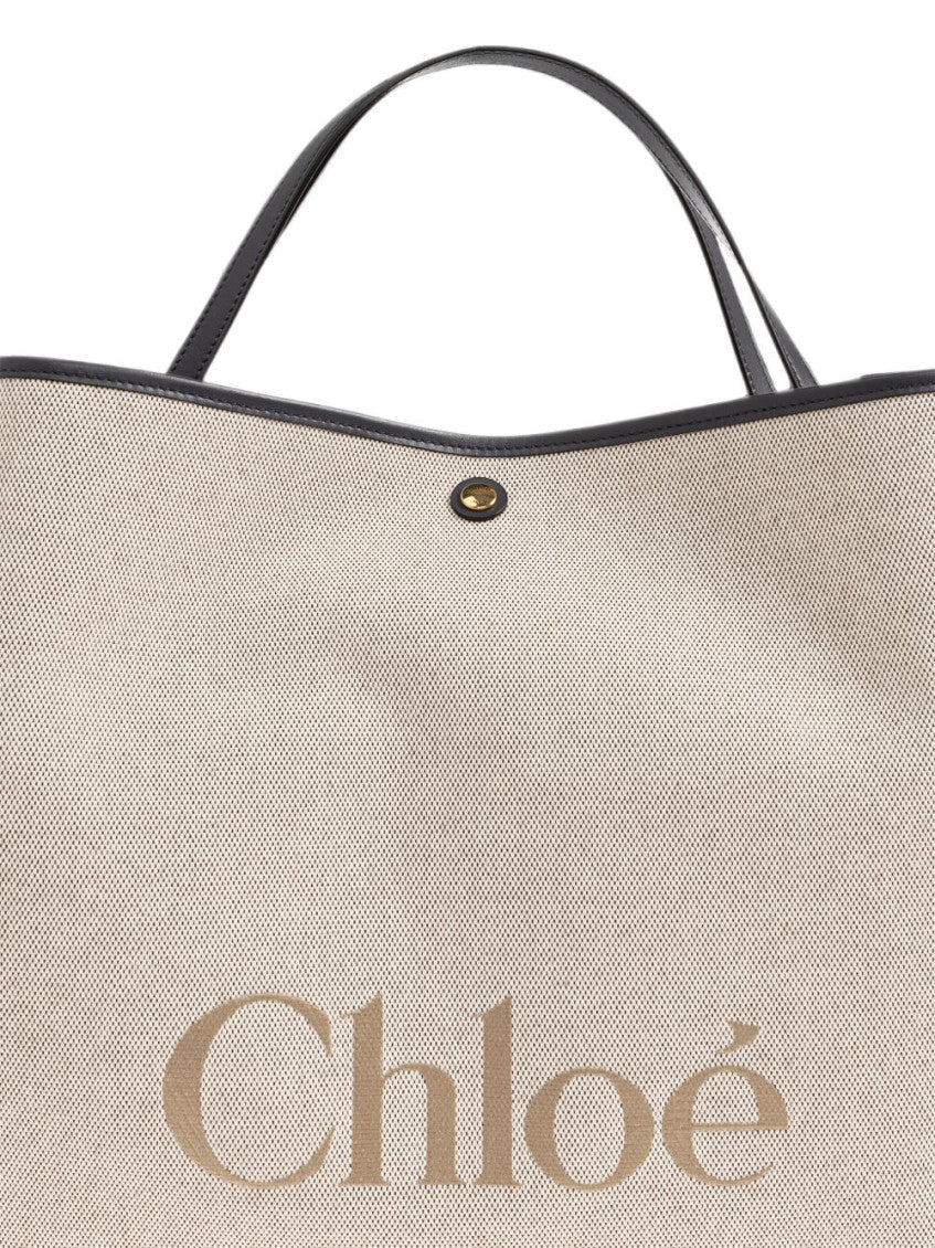 Beige Clover Large Tote 5