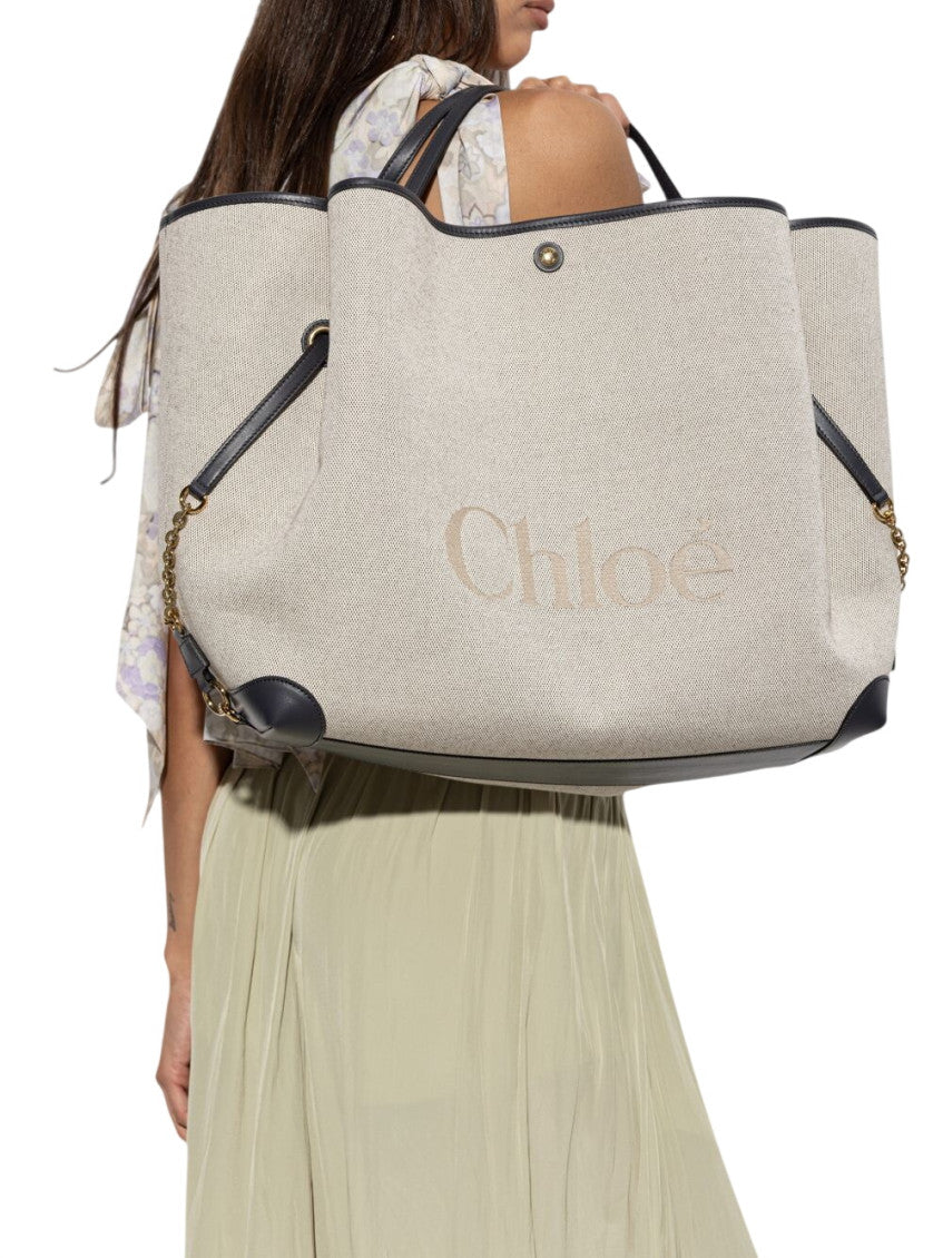 Beige Clover Large Tote 6