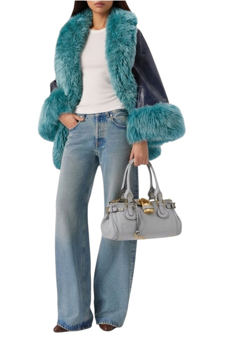 Light Blue Paddington Large Satchel 5