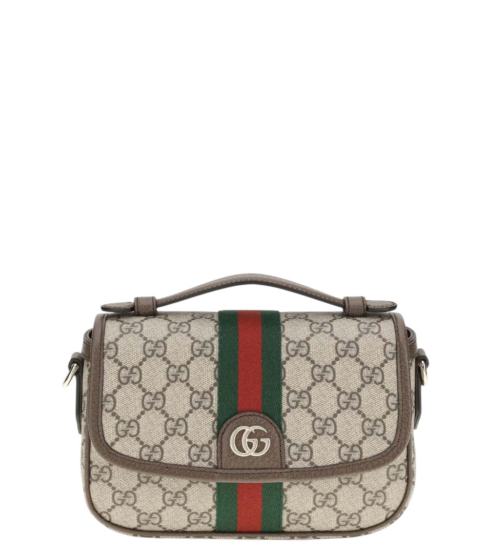 Beige Ophidia Small Crossbody Bag 1