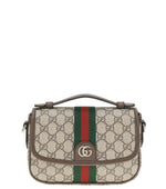 Beige Ophidia Small Crossbody Bag 1