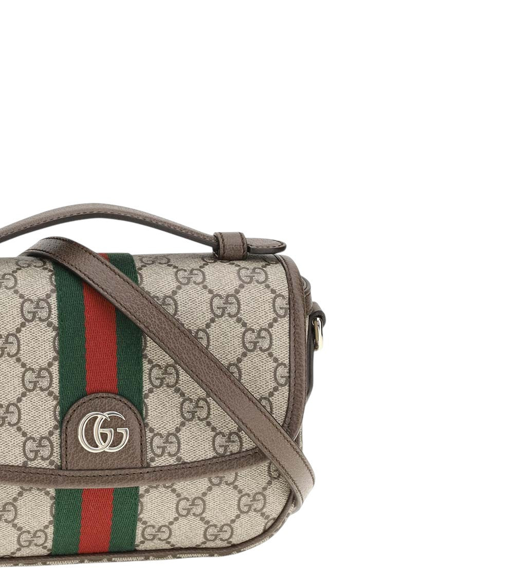Beige Ophidia Small Crossbody Bag 3