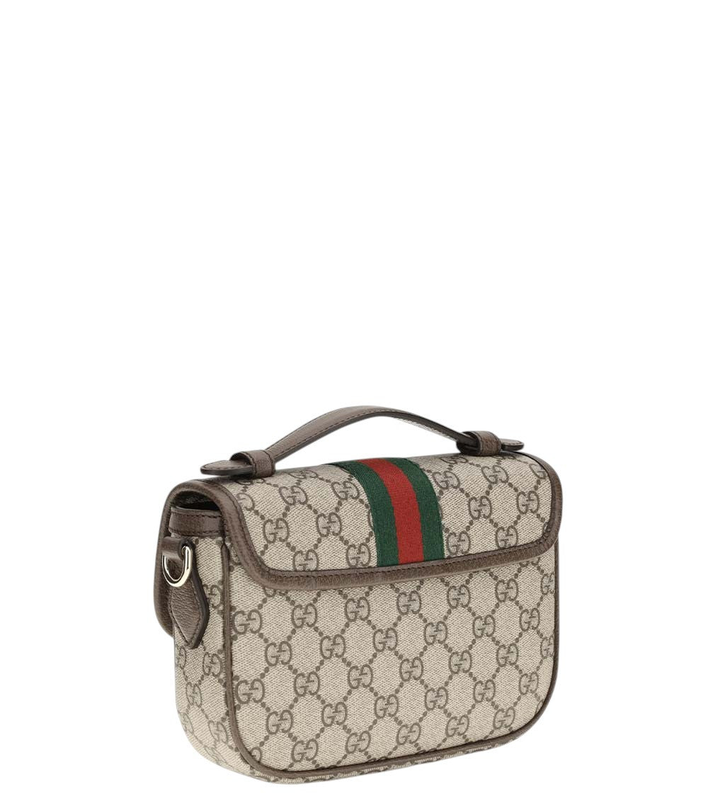 Beige Ophidia Small Crossbody Bag 4