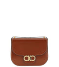 Brown Double Gancini Small Crossbody Bag 1