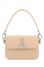 Light pink leather small Plain Binder handbag 1