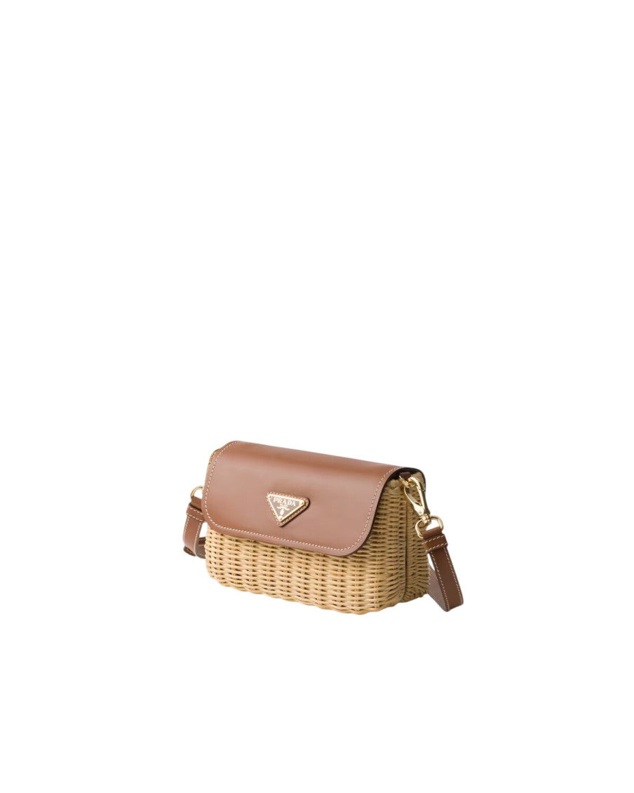 Natural/Brown Logo Small Shoulder Bag 2