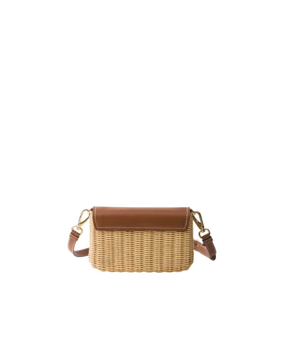 Natural/Brown Logo Small Shoulder Bag 3