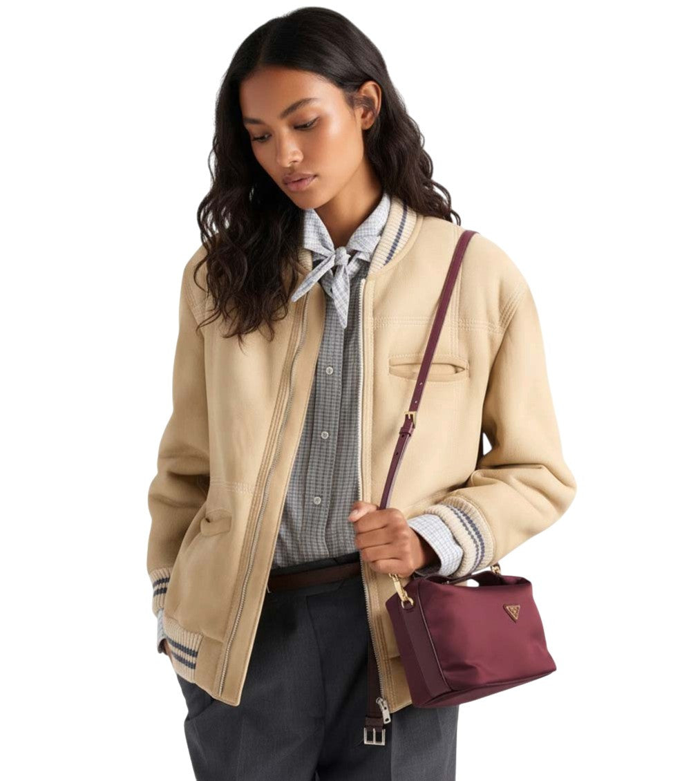 Maroon Logo Mini Shoulder Bag 5