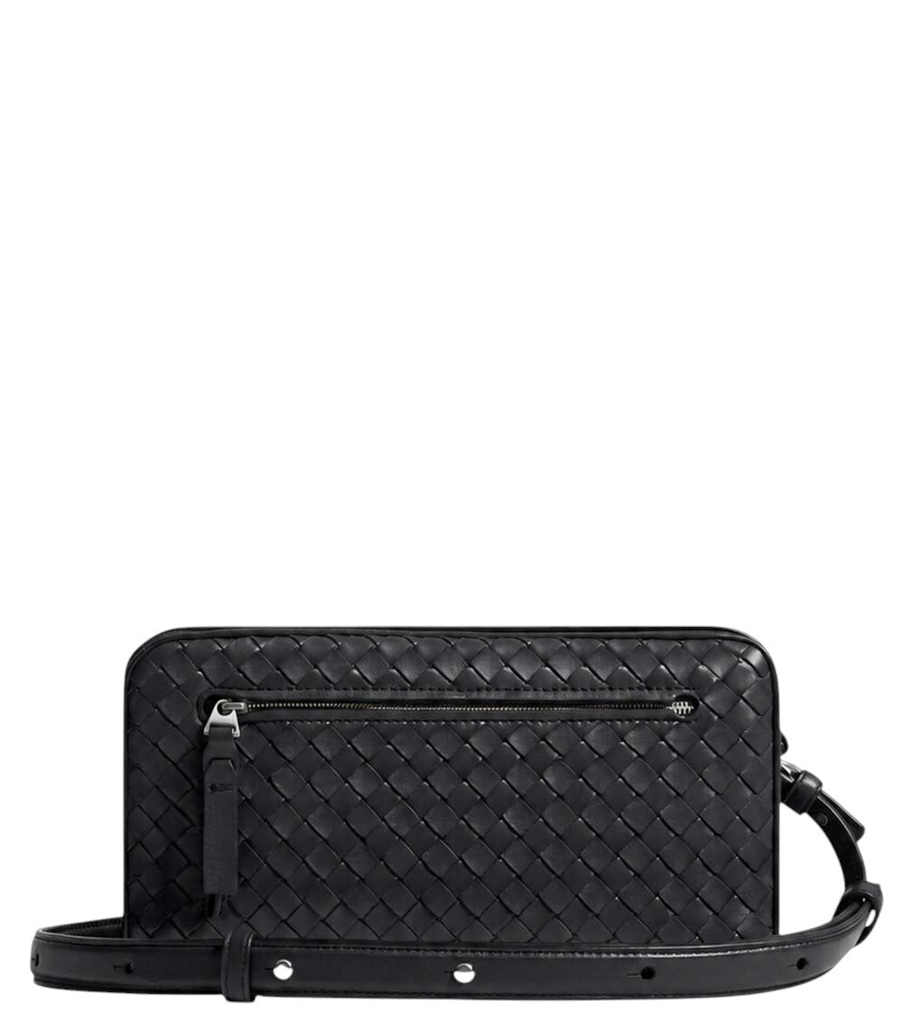 Black Soffietto Small Crossbody Bag 2