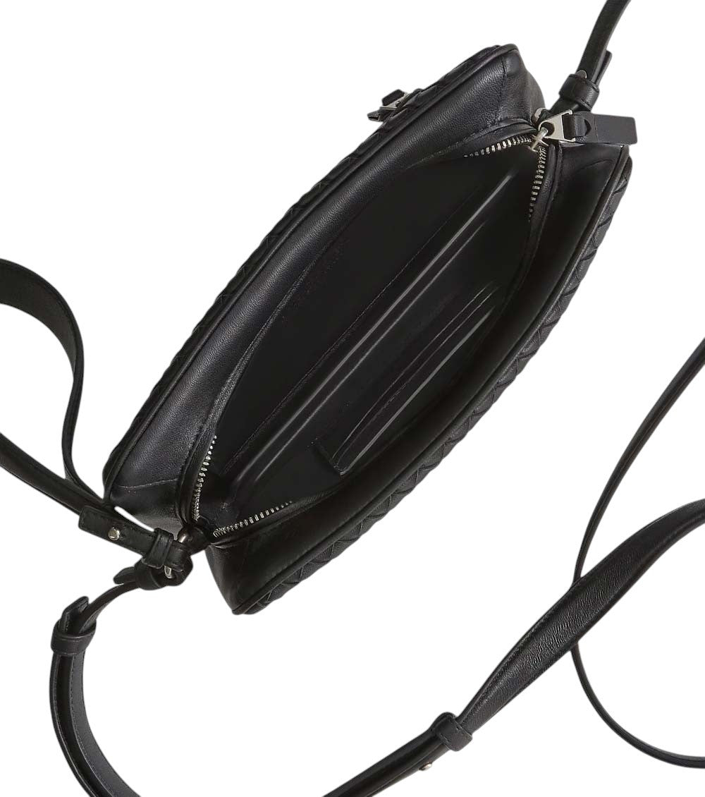 Black Soffietto Small Crossbody Bag 3