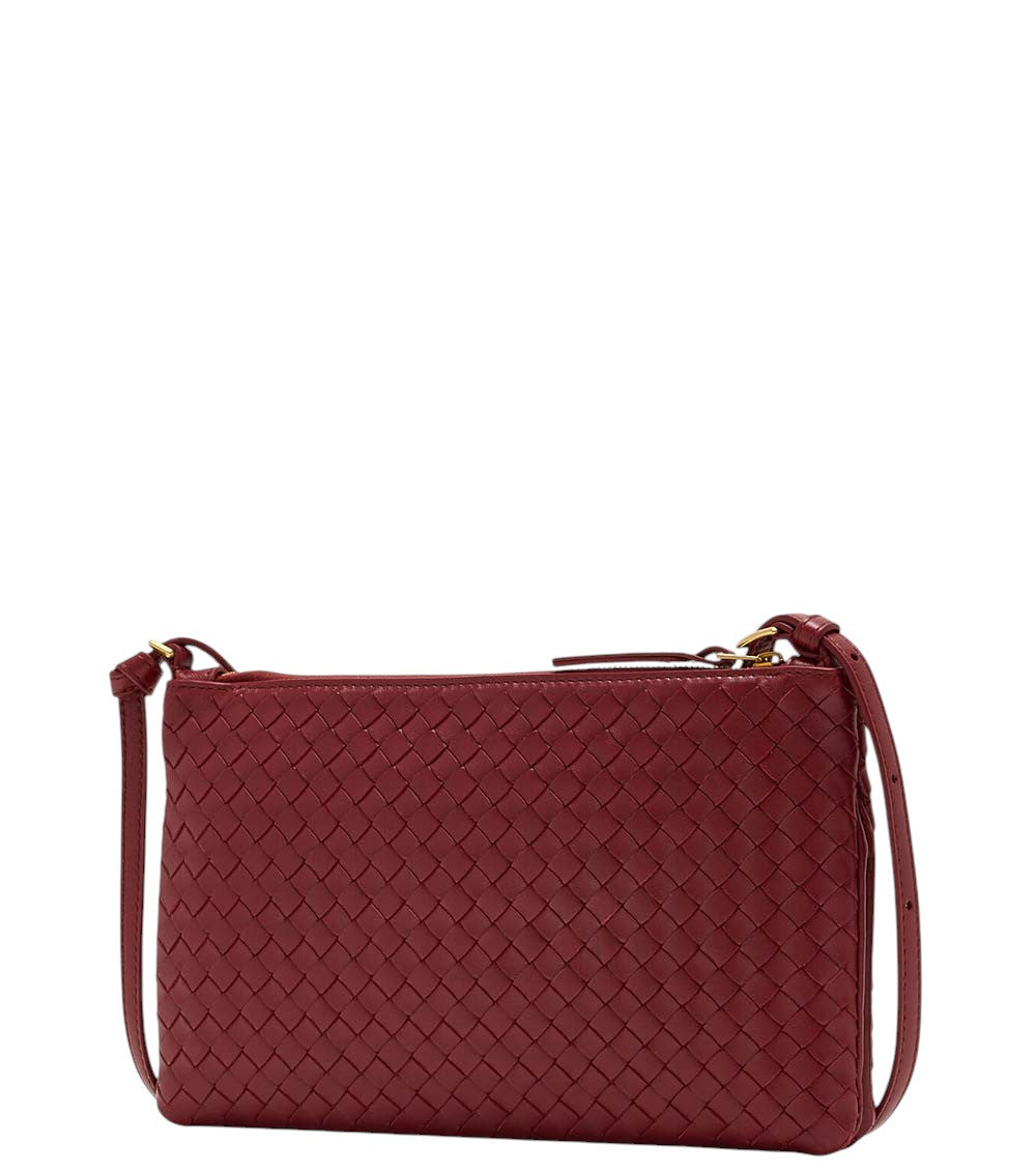 Red Intrecciato Piccolo Medium Crossbody Bag 2