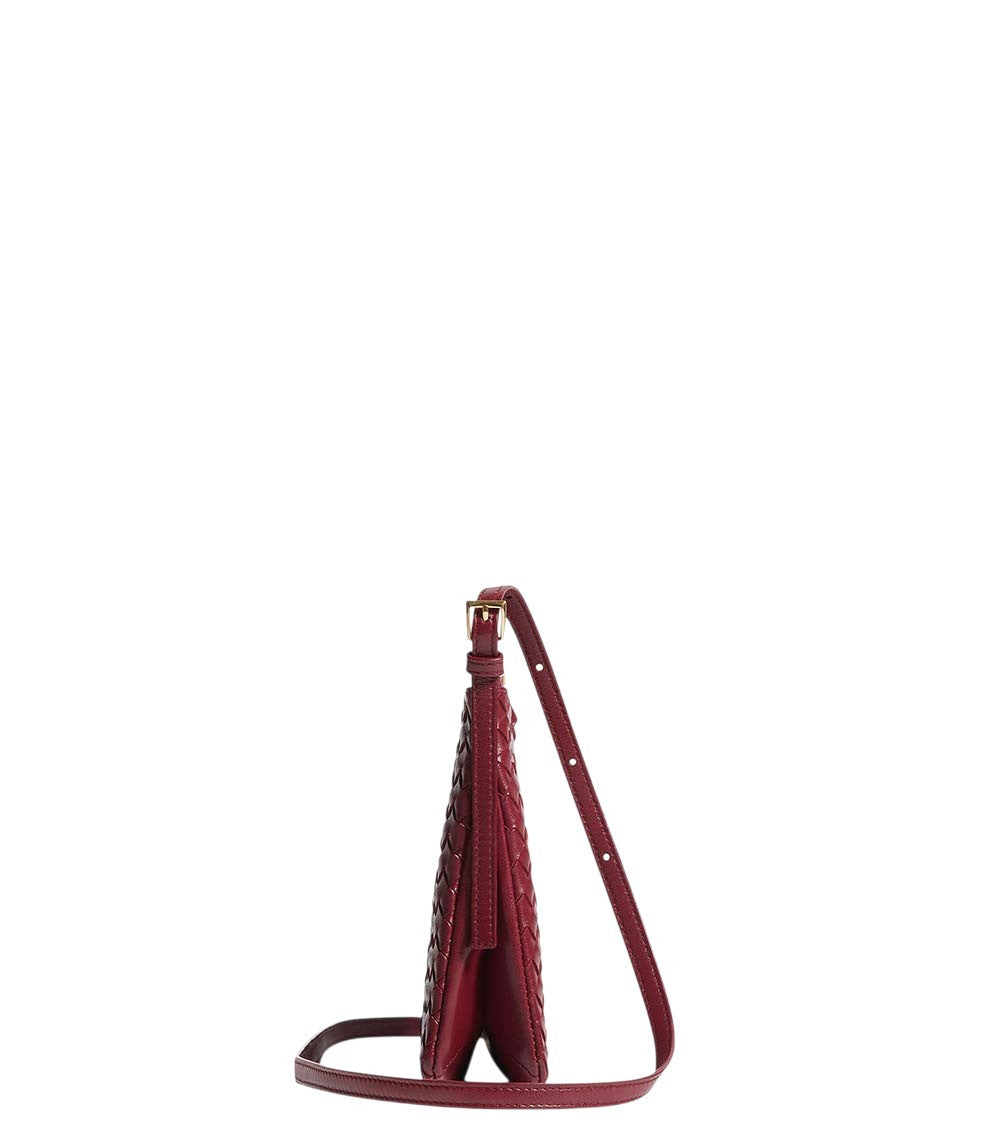 Red Intrecciato Piccolo Medium Crossbody Bag 4