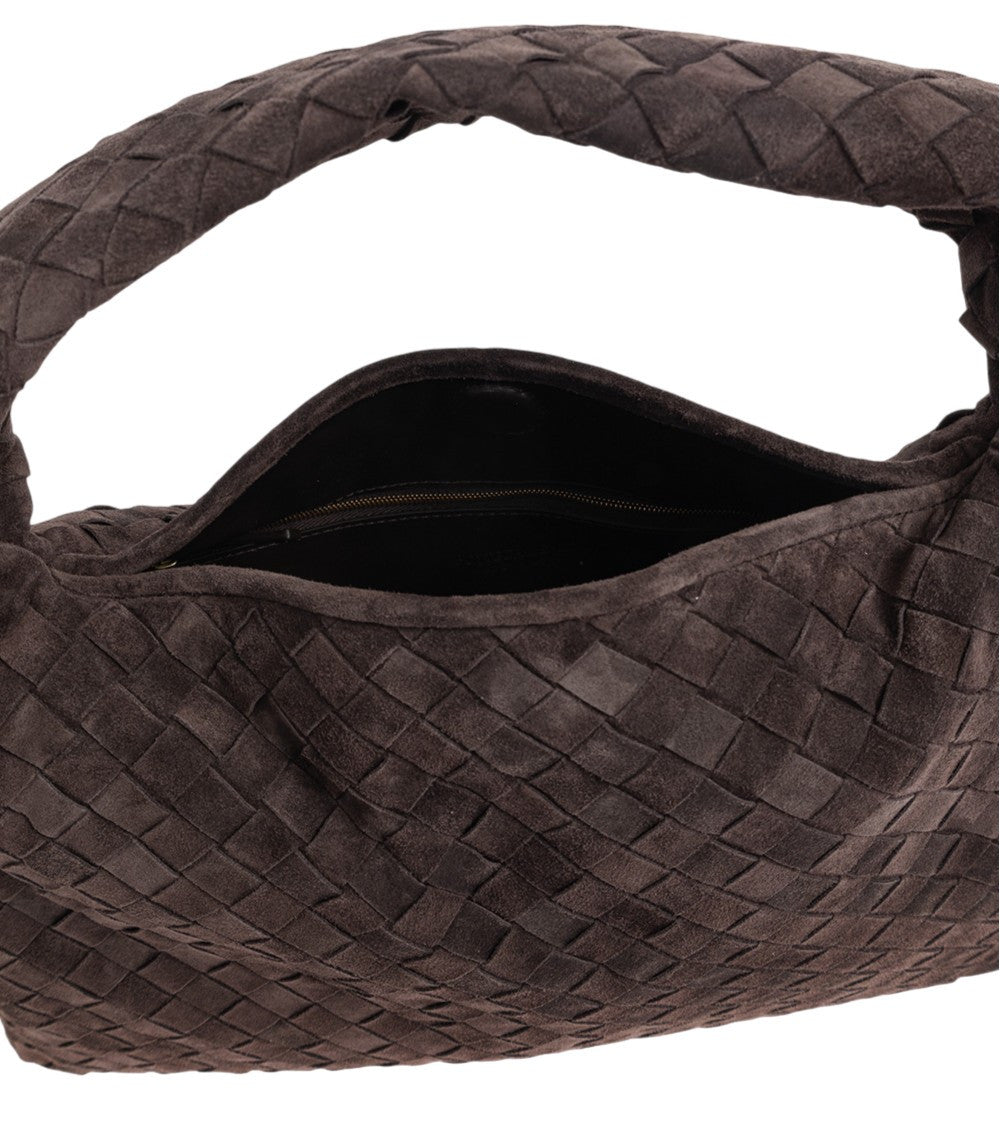 Dark Brown Intrecciato Medium Hobo 4