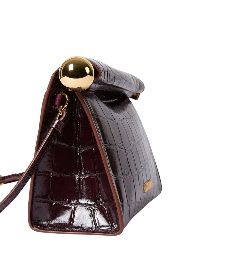 Maroon Rond Carre  Clutch 3