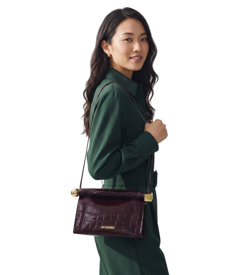 Maroon Rond Carre  Clutch 4