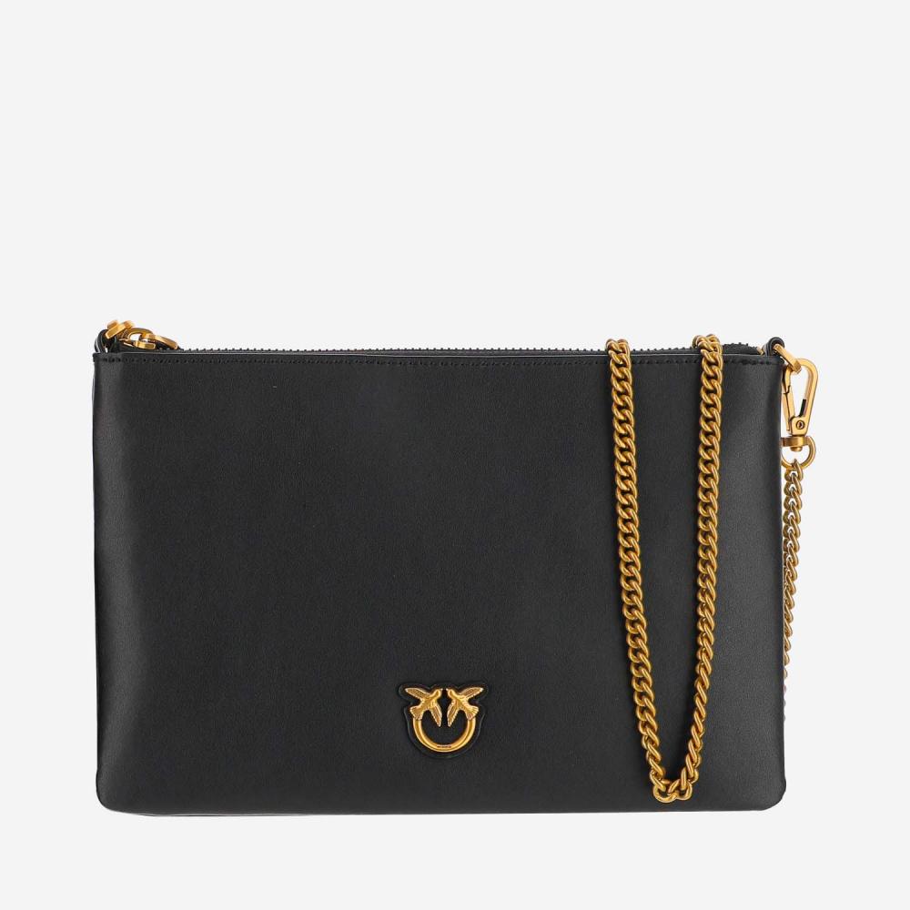 BLACK CLASSIC FLAT CROSSBODY BAG 2