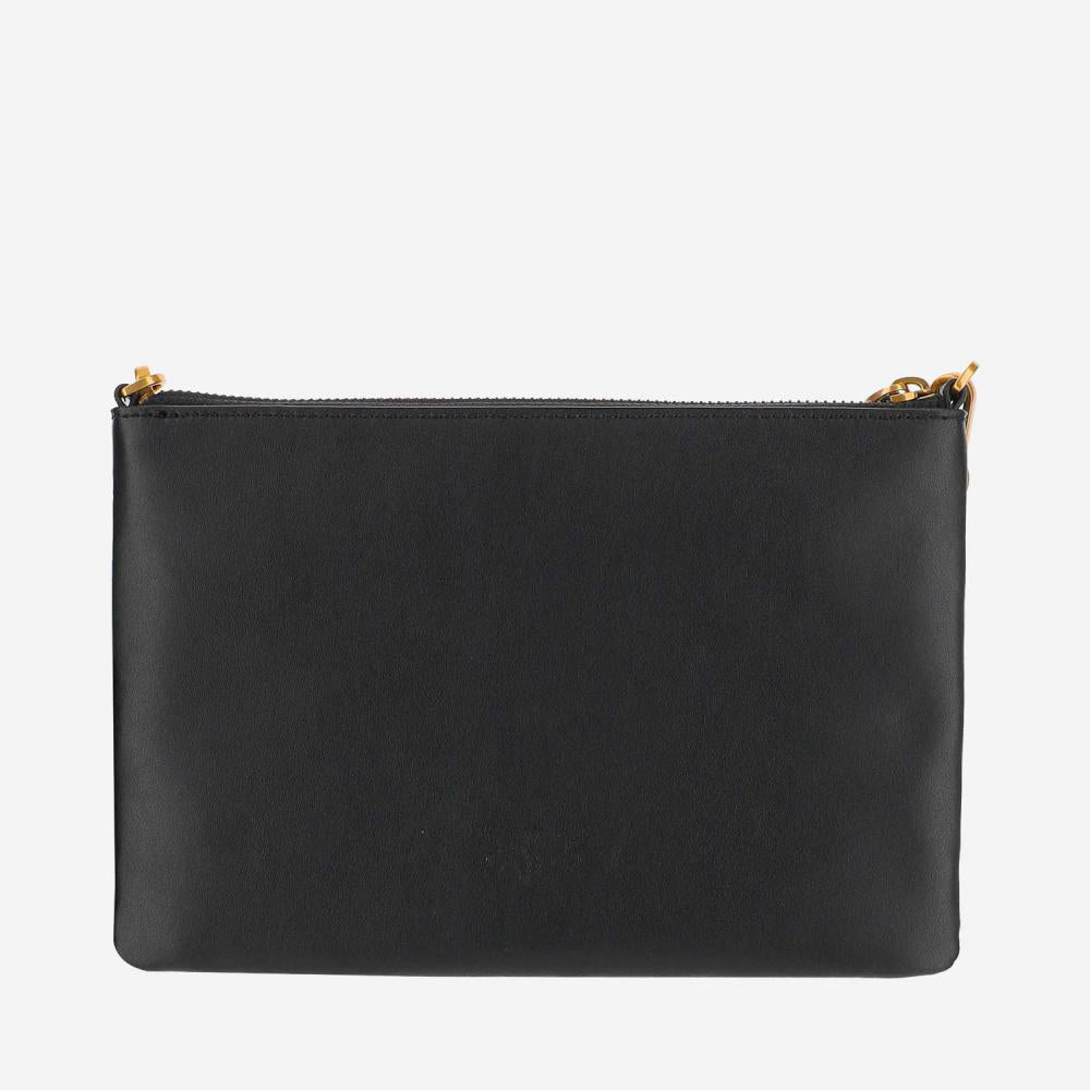 BLACK CLASSIC FLAT CROSSBODY BAG 4