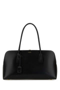 Black Logo Top Zip Tote 1