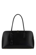 Black Logo Top Zip Tote 1