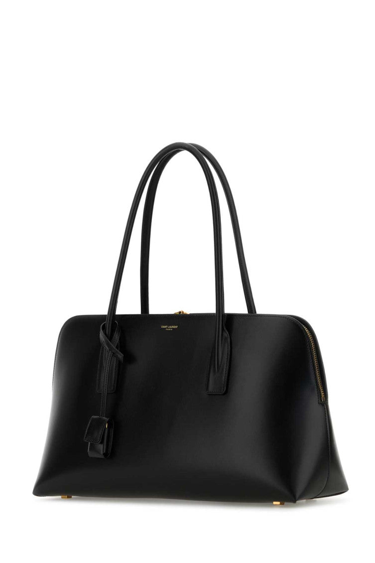 Black Logo Top Zip Tote 2