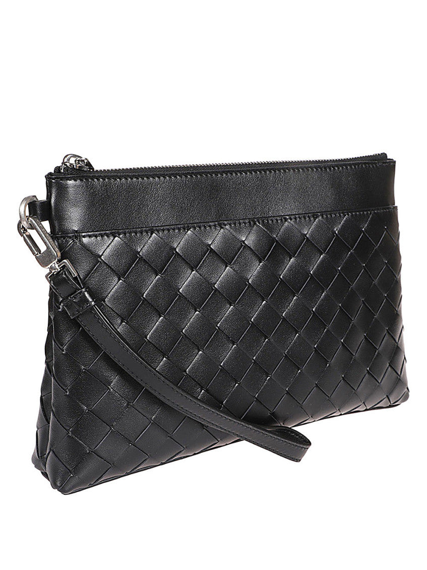 Black Intrecciato Prism Clutch 2