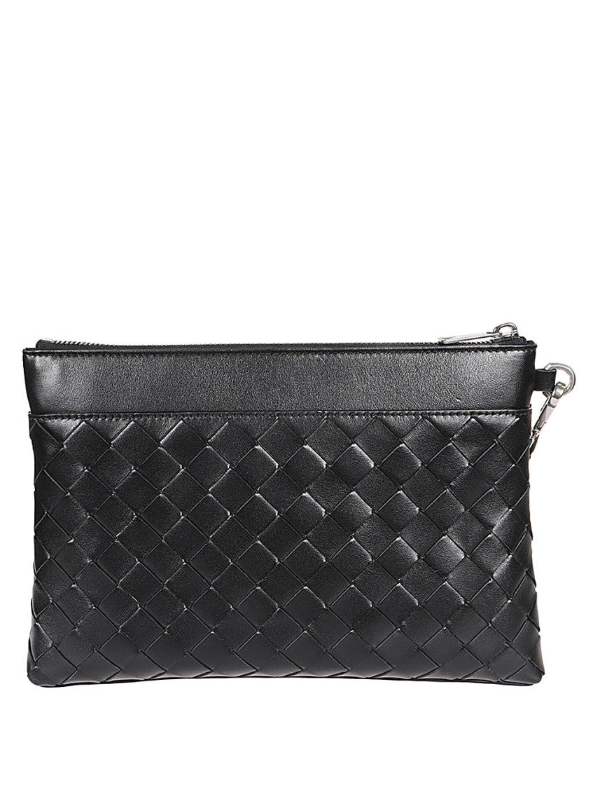 Black Intrecciato Prism Clutch 3