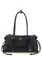 Black Logo Large Shoulder Bag 1