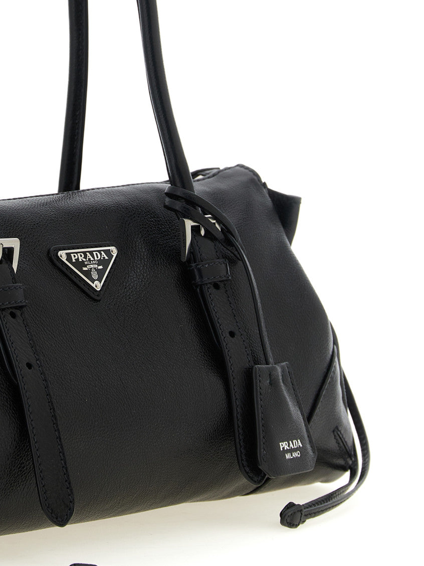 Black Logo Large Shoulder Bag 3
